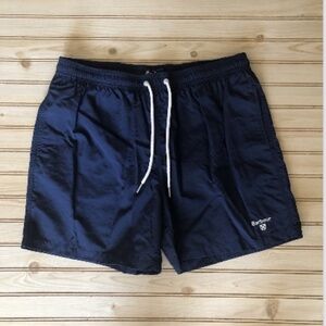 EUC Barbour Classic Navy Blue Lined Swim Trunks/Shorts Men's 2XL